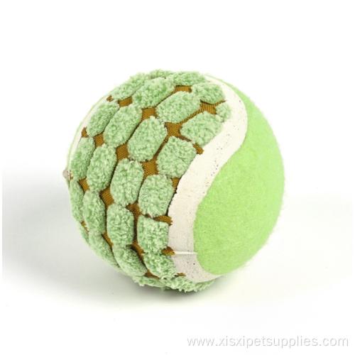 hot-sell eco-friendly plush tennis ball dog chew toy
